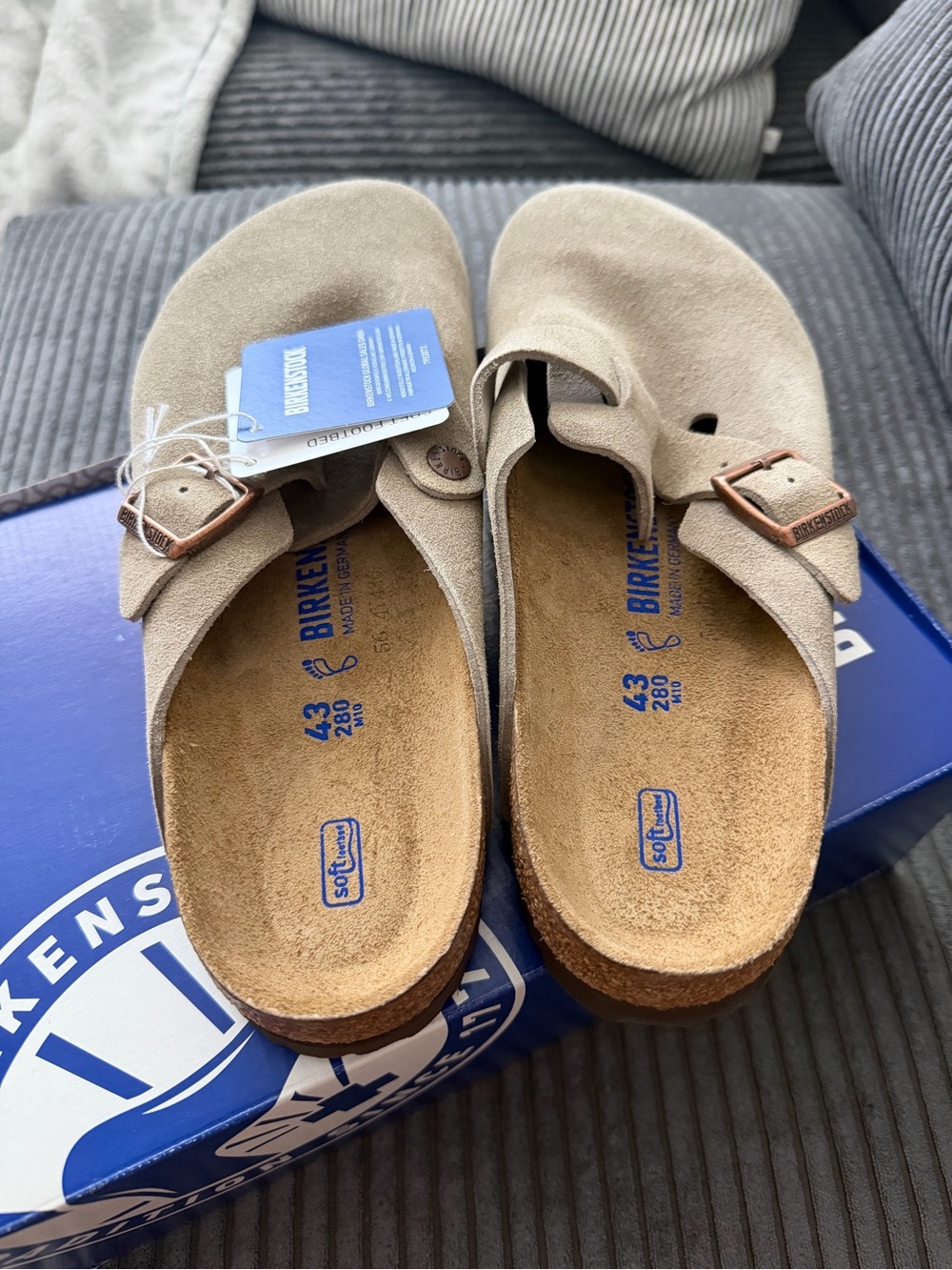 BIRKENSTOCK Men’s Clogs Clogs , Beige Taupe Taupe , 10 US - Picture 2 of 4